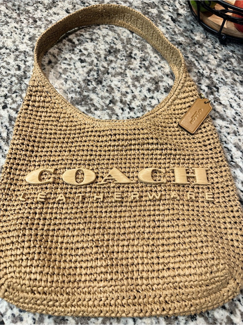 Coach Brooklyn Raffia Handbag - Picture 7 of 7
